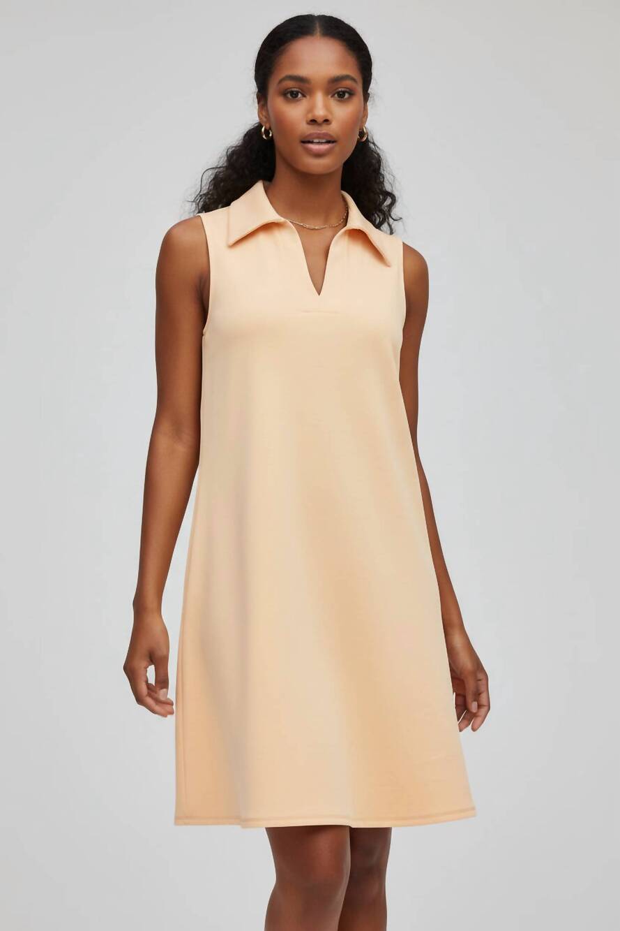 NEW DEAR SCARLETT easy breezy sleeveless a-line dress in apricot ice